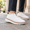 Men's white knitted lightweight trainers