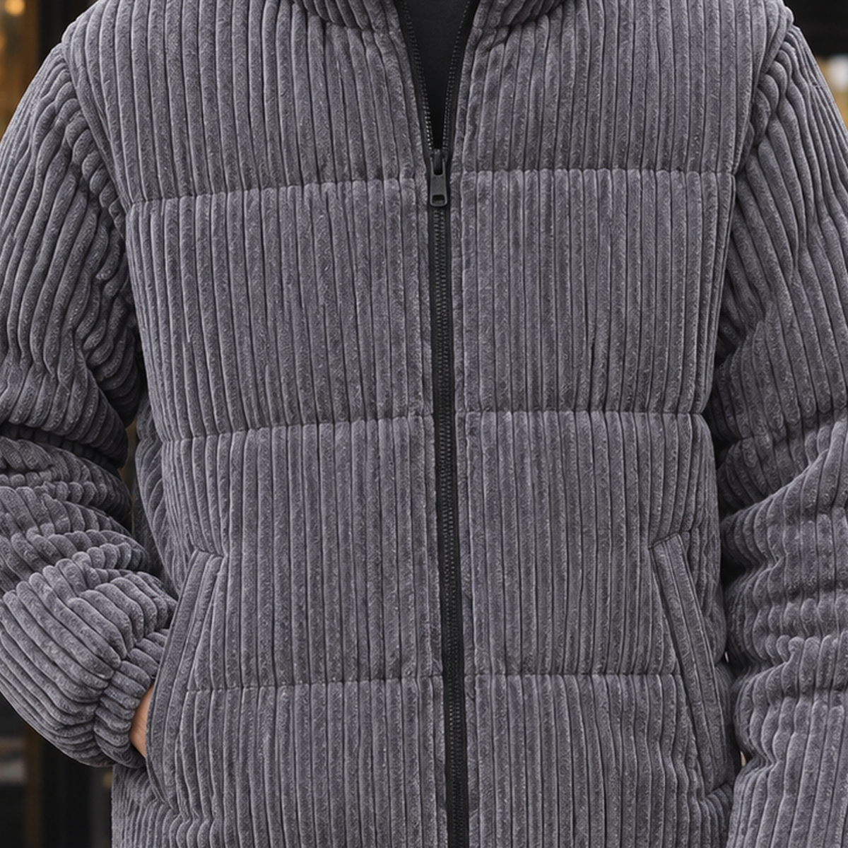 Men's Corduroy Jacket – Padded Winter Jacket