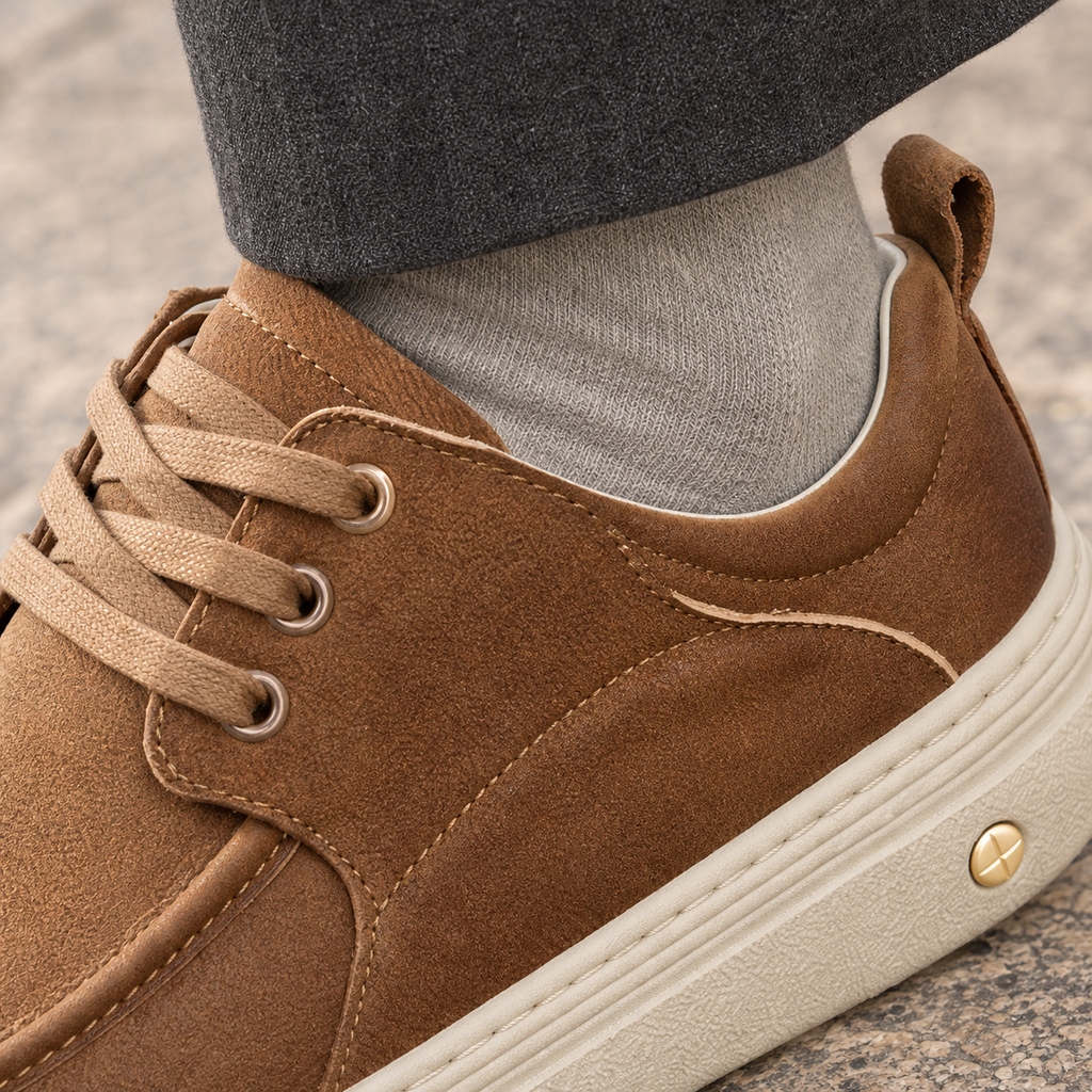 Men's Leather Look Derby Shoes – Smart Everyday Shoes