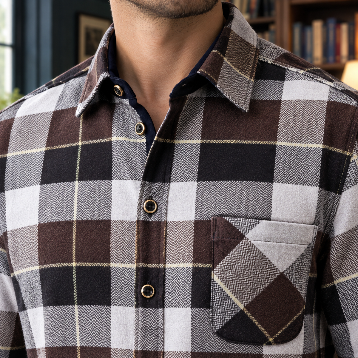 Men's Checked Shirt – Smart Winter Shirt