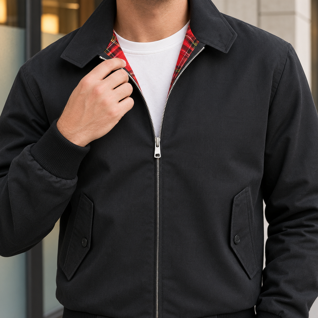 Men's Cotton Blend Harrington Jacket – Winter Jacket