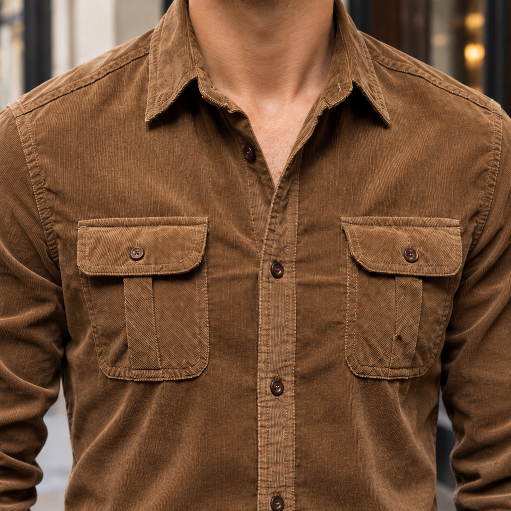 Men's Corduroy Overshirt – Winter Layering Shirt