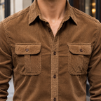Men's Corduroy Overshirt – Winter Layering Shirt