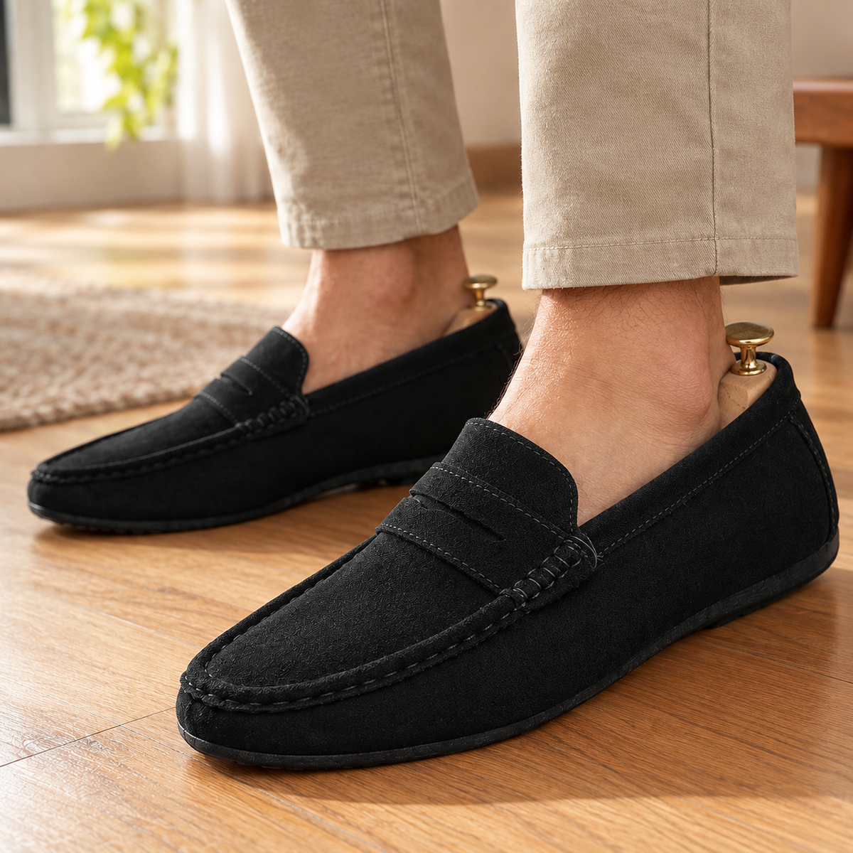 Men's Leather Look Penny Loafers – Smart Everyday Shoes