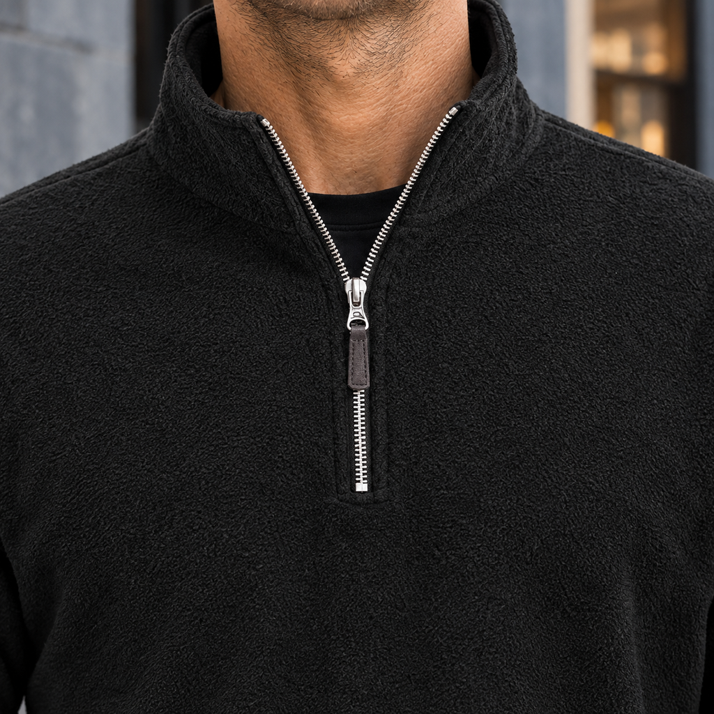 Men's Fleece Quarter Zip Pullover – Winter Layering Top