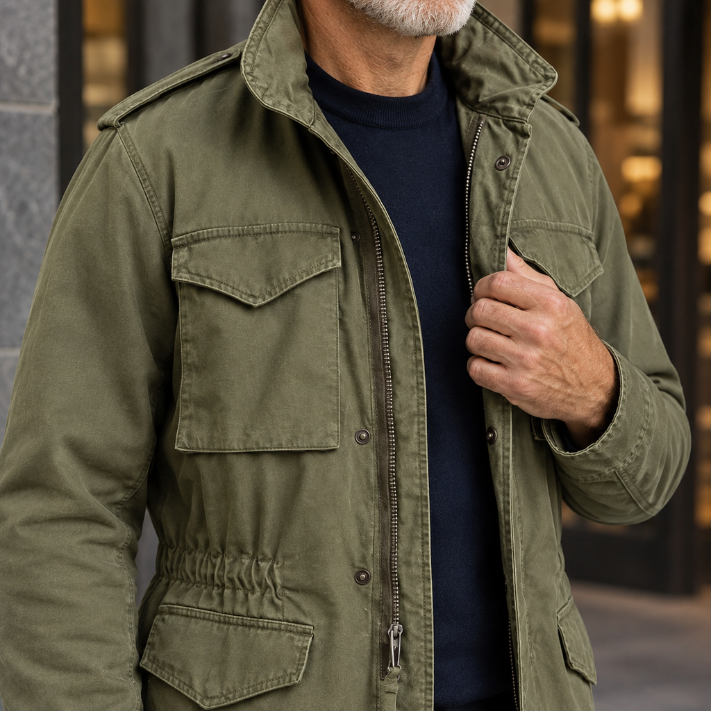 Men's Utility Jacket – Soft Woven Winter Jacket
