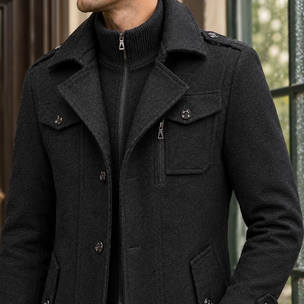 Men's Wool Blend Overcoat – Long Winter Coat