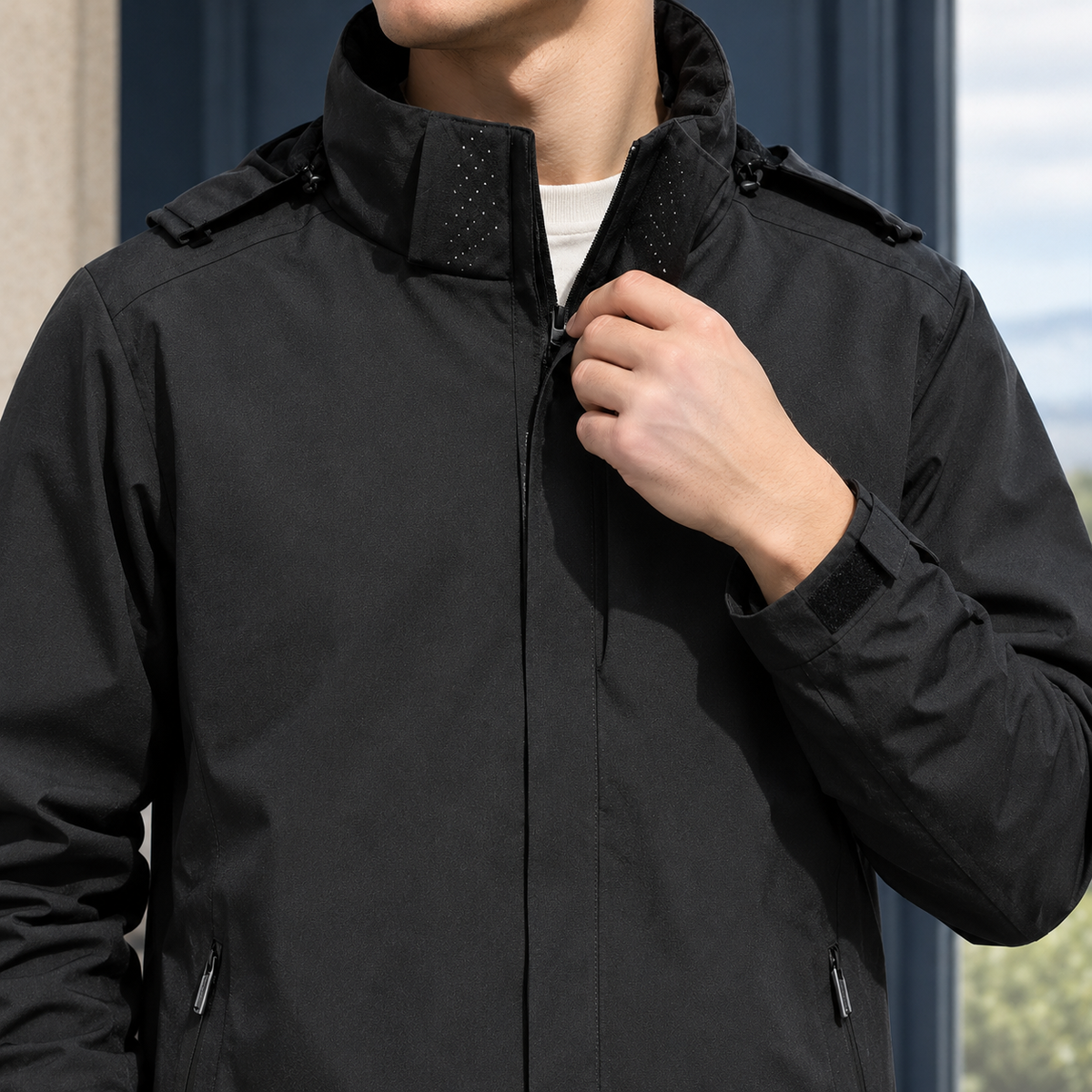 Men's Hooded Jacket – Lightweight Winter Jacket
