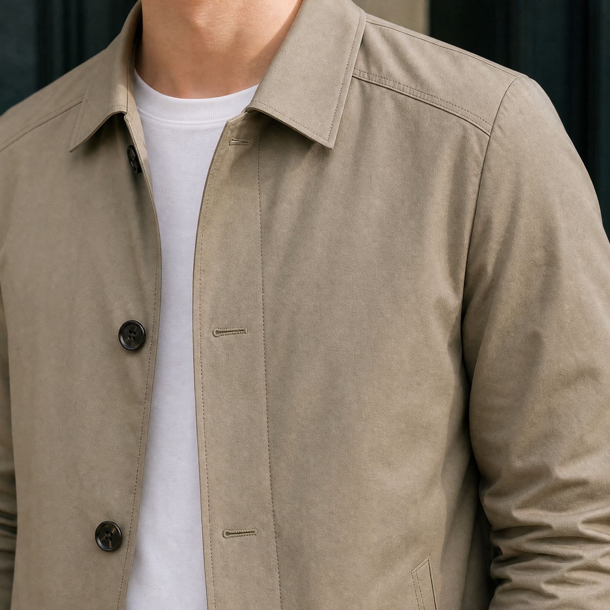 Men's Button Front Overshirt Jacket – Smart Casual Layer