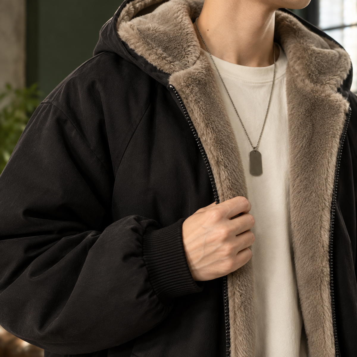 Men's Reversible Hooded Jacket – Winter Layer
