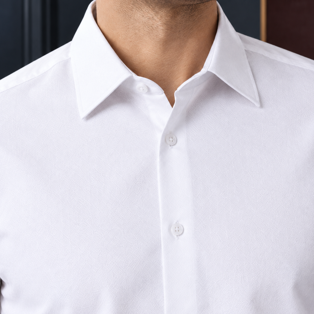 Men's Wool Blend Fitted Shirt – Smart Shirt