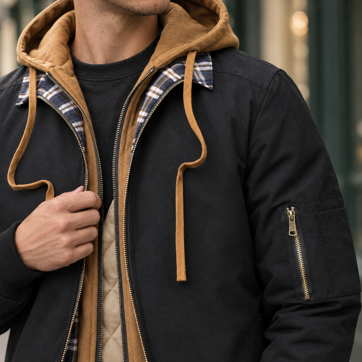 Men's Waterproof Jacket – Hooded Winter Jacket