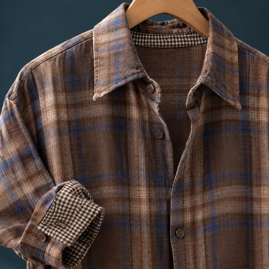 Men's Checked Plaid Overshirt – Winter Shirt Jacket
