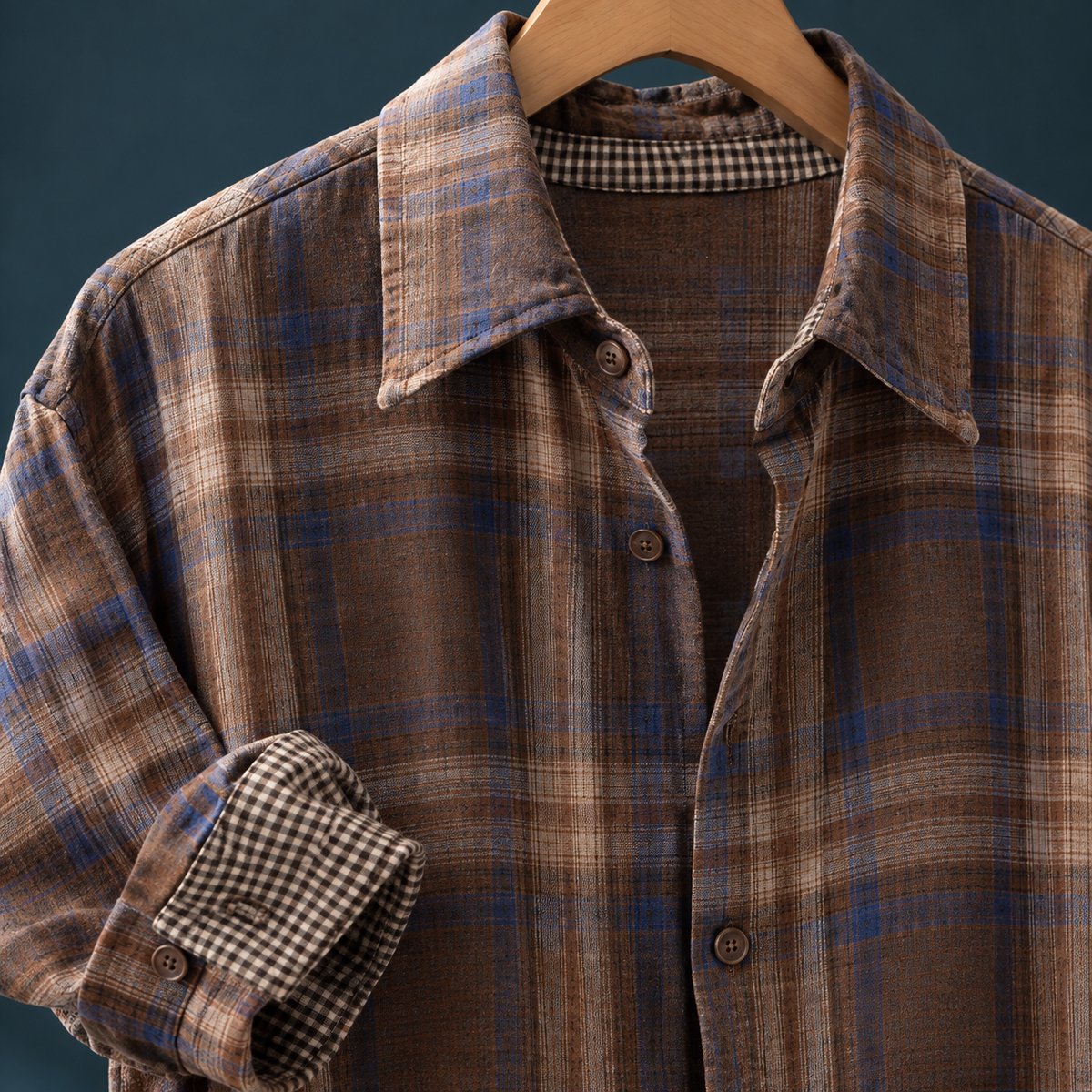 Men's Checked Plaid Overshirt – Winter Shirt Jacket