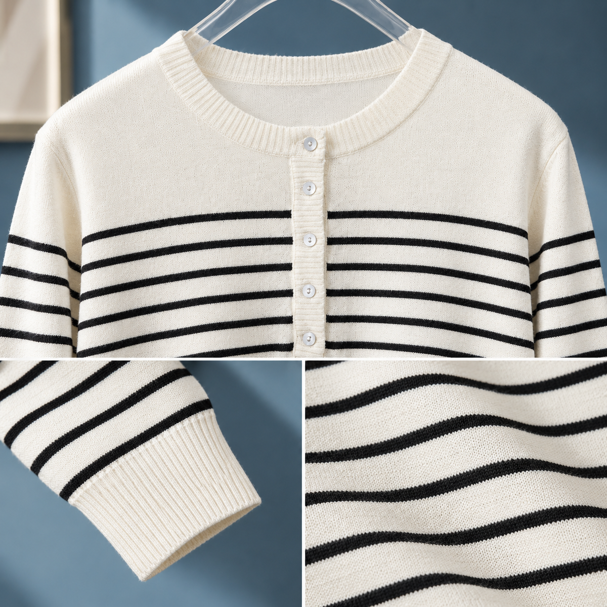 Men's Cashmere Striped Jumper – Winter Knitwear