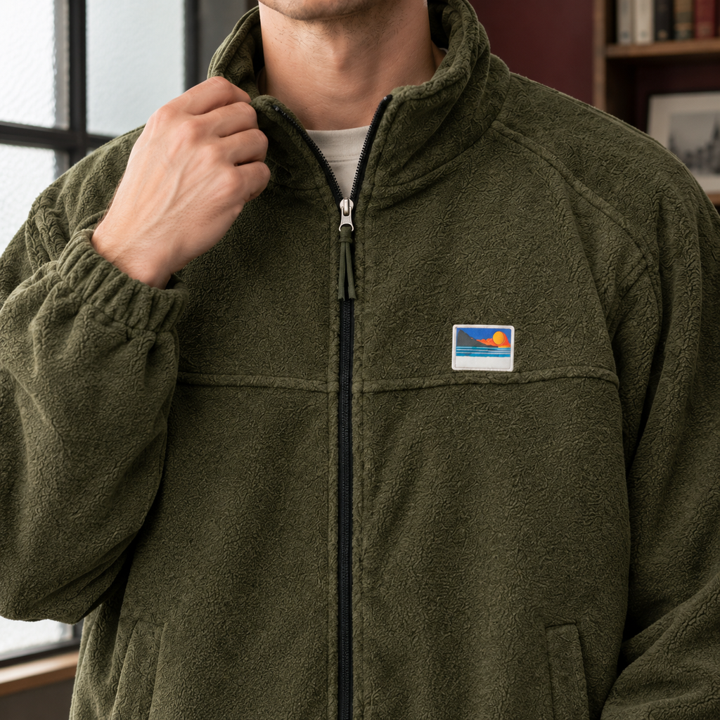 Men's Fleece Jacket – Full Zip Winter Jacket