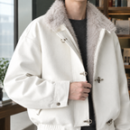 Men's Toggle Jacket – Oversized Collar Winter Layer