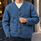Men's Quilted Lined Denim Jacket – Winter Jacket