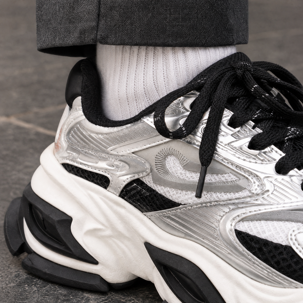 Men's Chunky Trainers – Leather Look Platform Sneakers