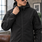 Men's Hooded Tactical Jacket – Soft Woven Winter Jacket