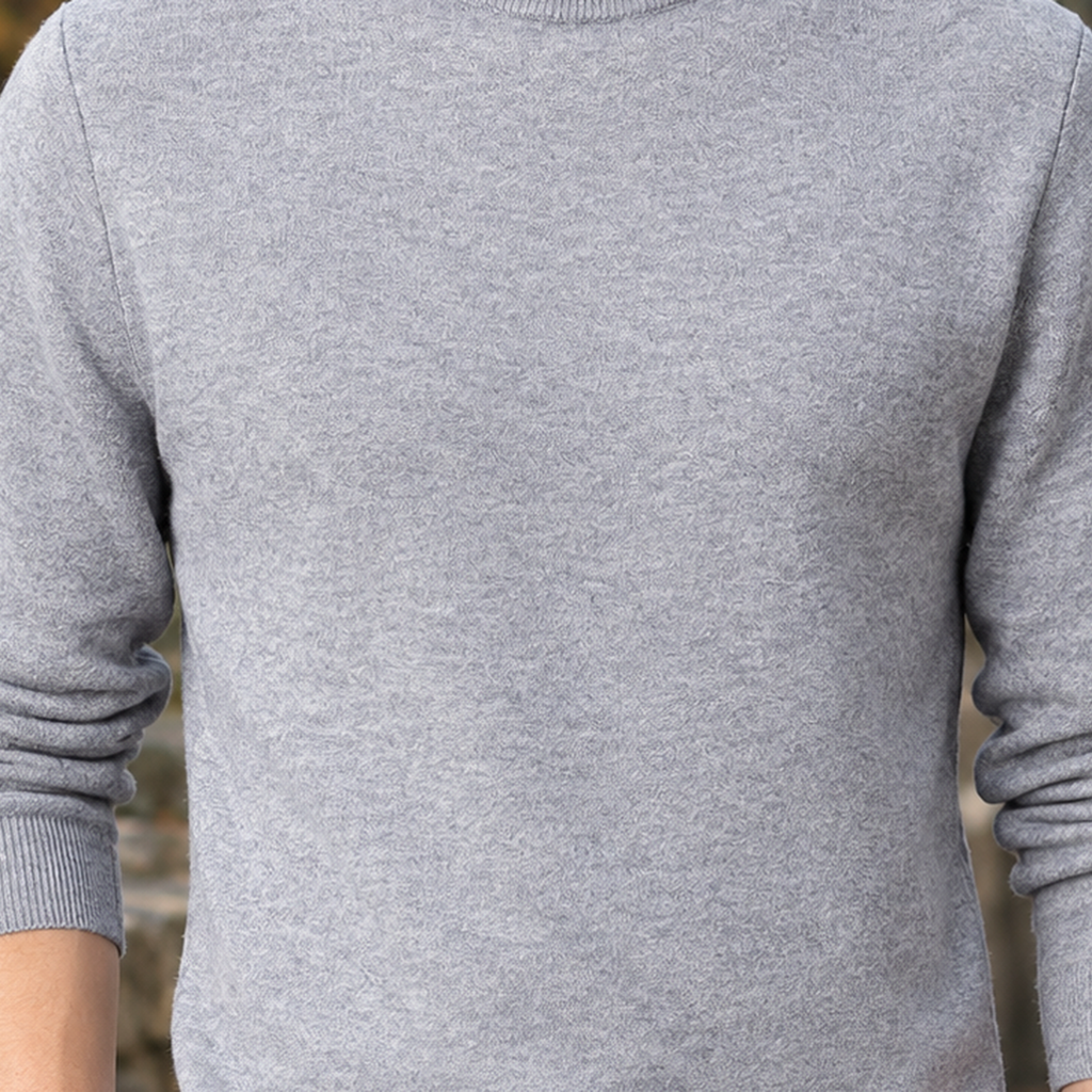 Men's Mock Neck Jumper – Slim Fit Winter Knitwear