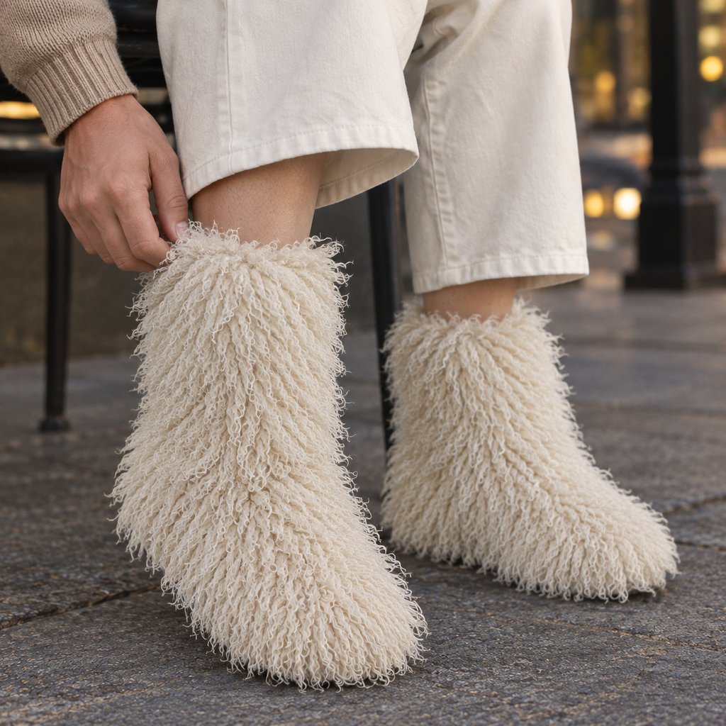 Men's Plush Lined Slip-On Boots – Warm Winter Boots