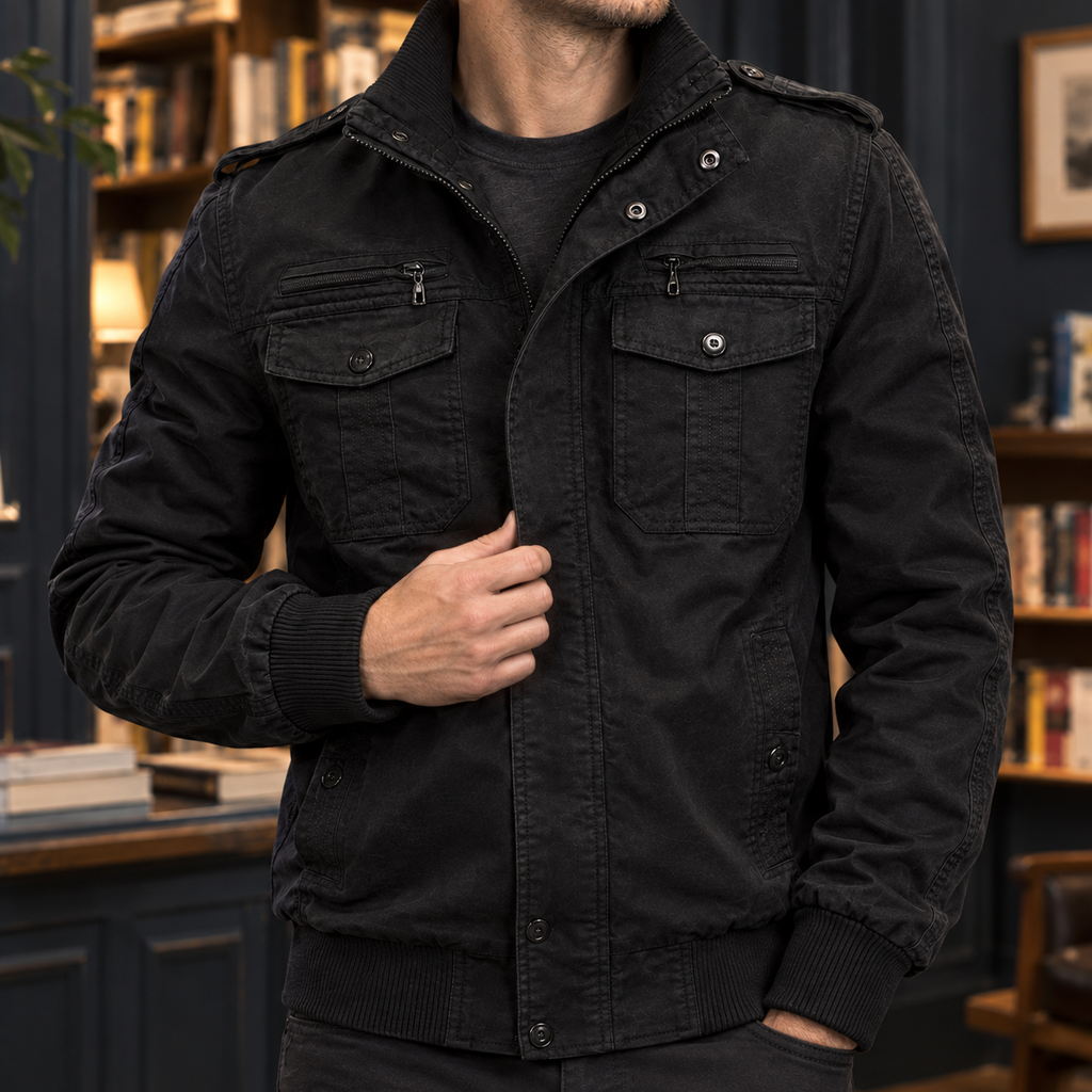 Men's Cotton Blend Utility Jacket – Winter Jacket