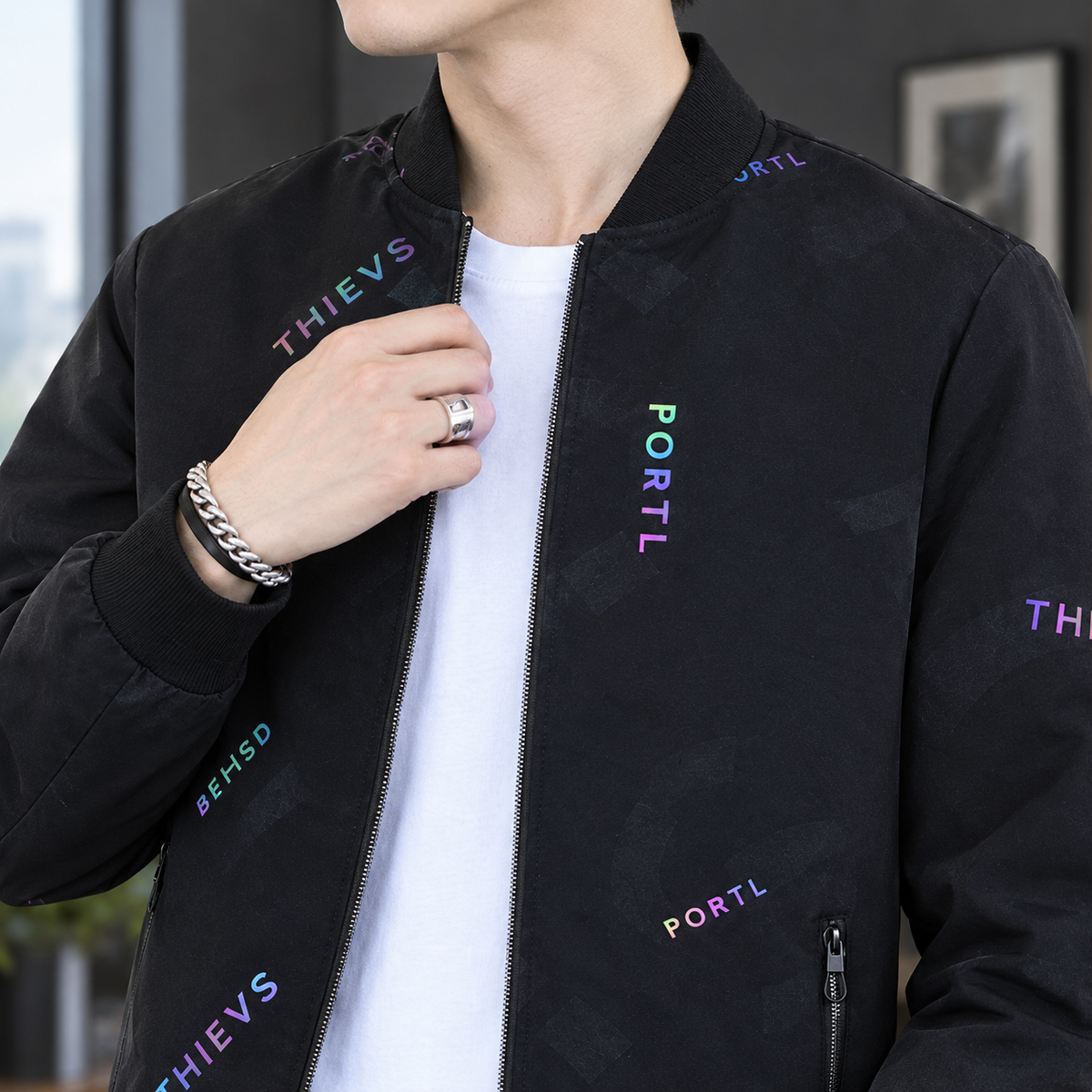 Men's Printed Bomber Jacket – Winter Jacket
