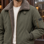Men's Fleece-Lined Pilot Jacket – Winter Jacket