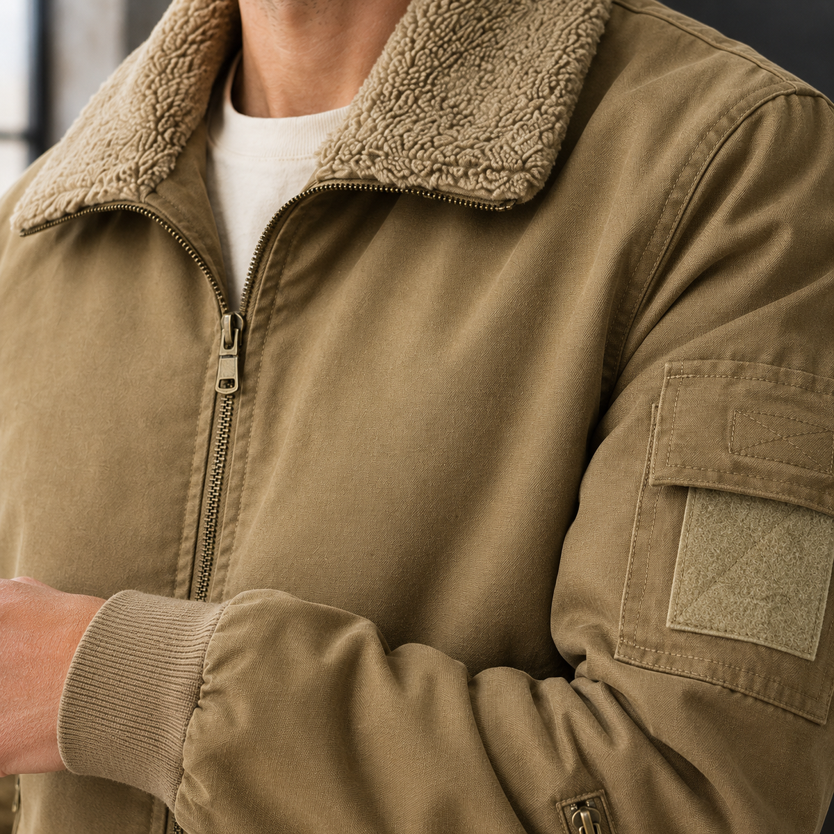 Men's Utility Jacket – Fleece Lined Winter Jacket