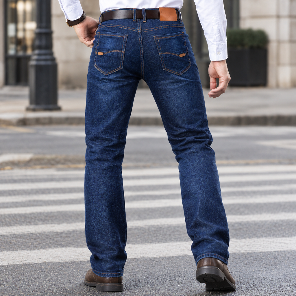 Men's High Rise Straight Leg Jeans – Everyday Stretch Denim