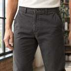Men's Cotton Blend Straight Leg Trousers – Everyday Workwear Trousers
