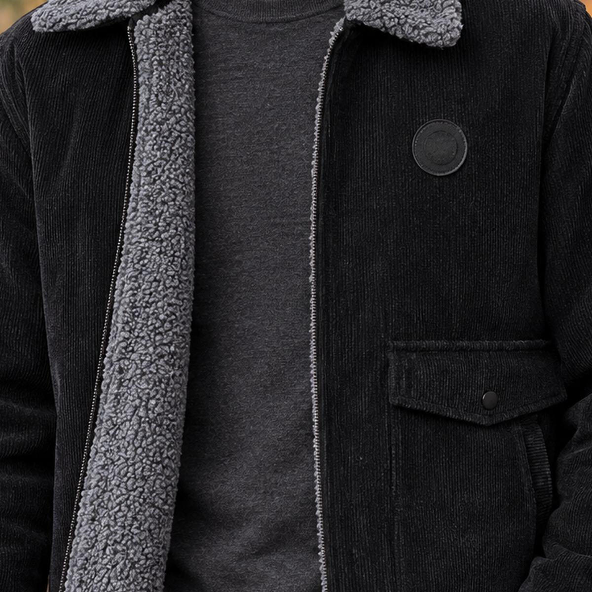 Men's Fleece-Lined Jacket – Winter Coat