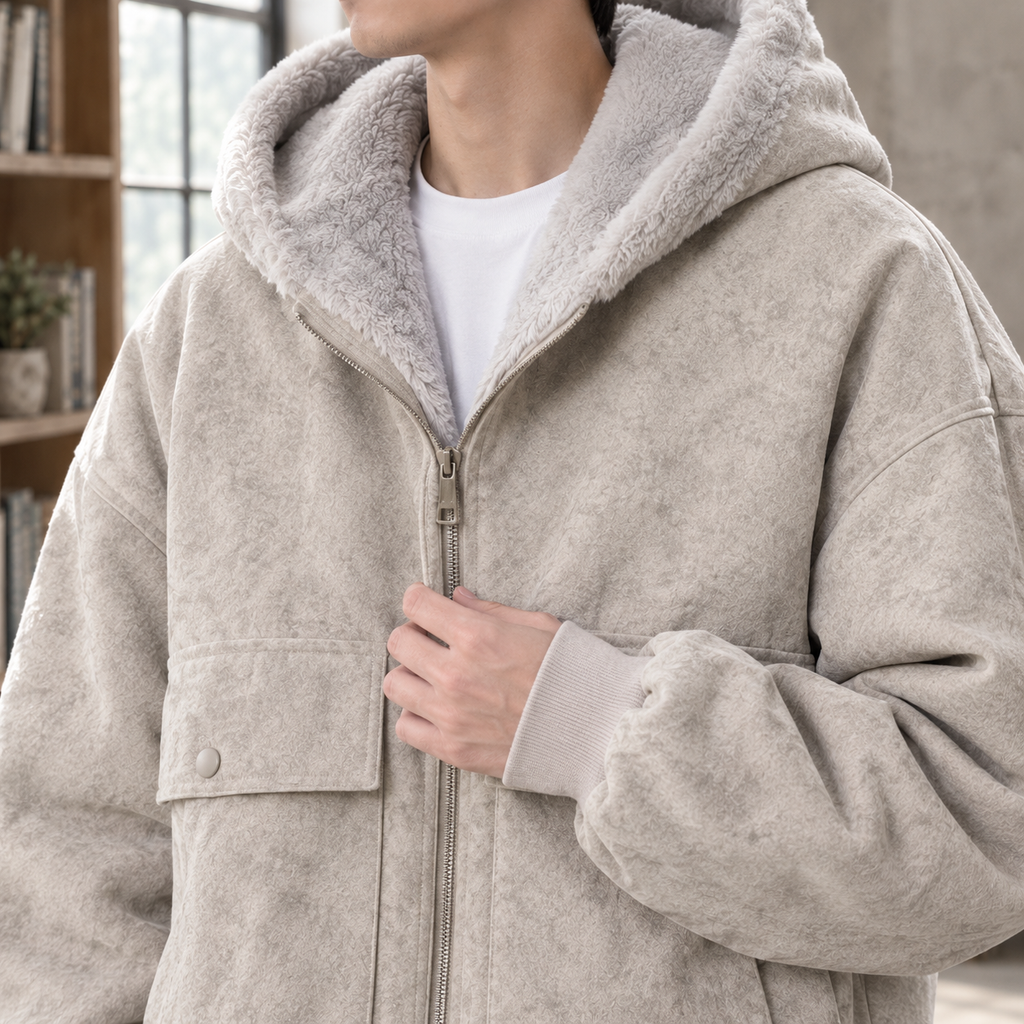 Men's Sherpa Hooded Jacket – Winter Jacket