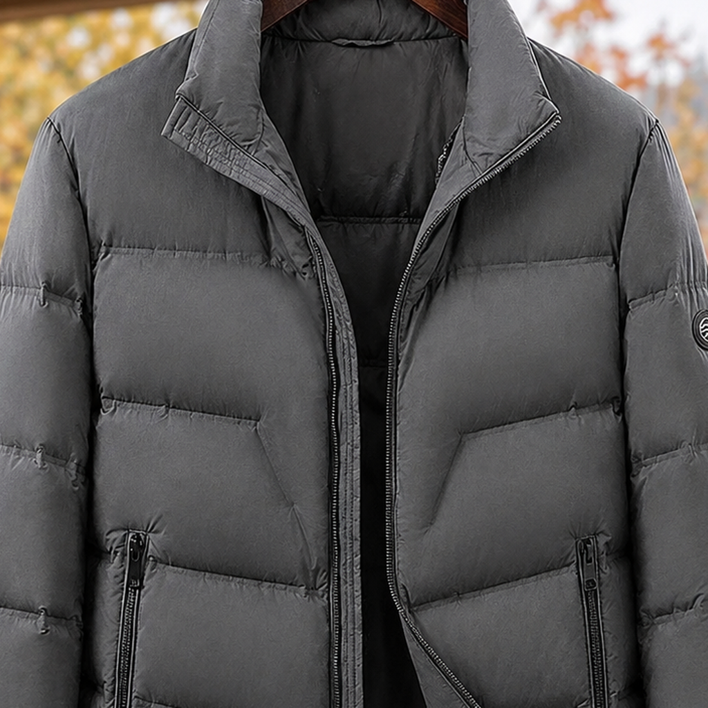 Men's Hooded Puffer Jacket – Padded Winter Coat
