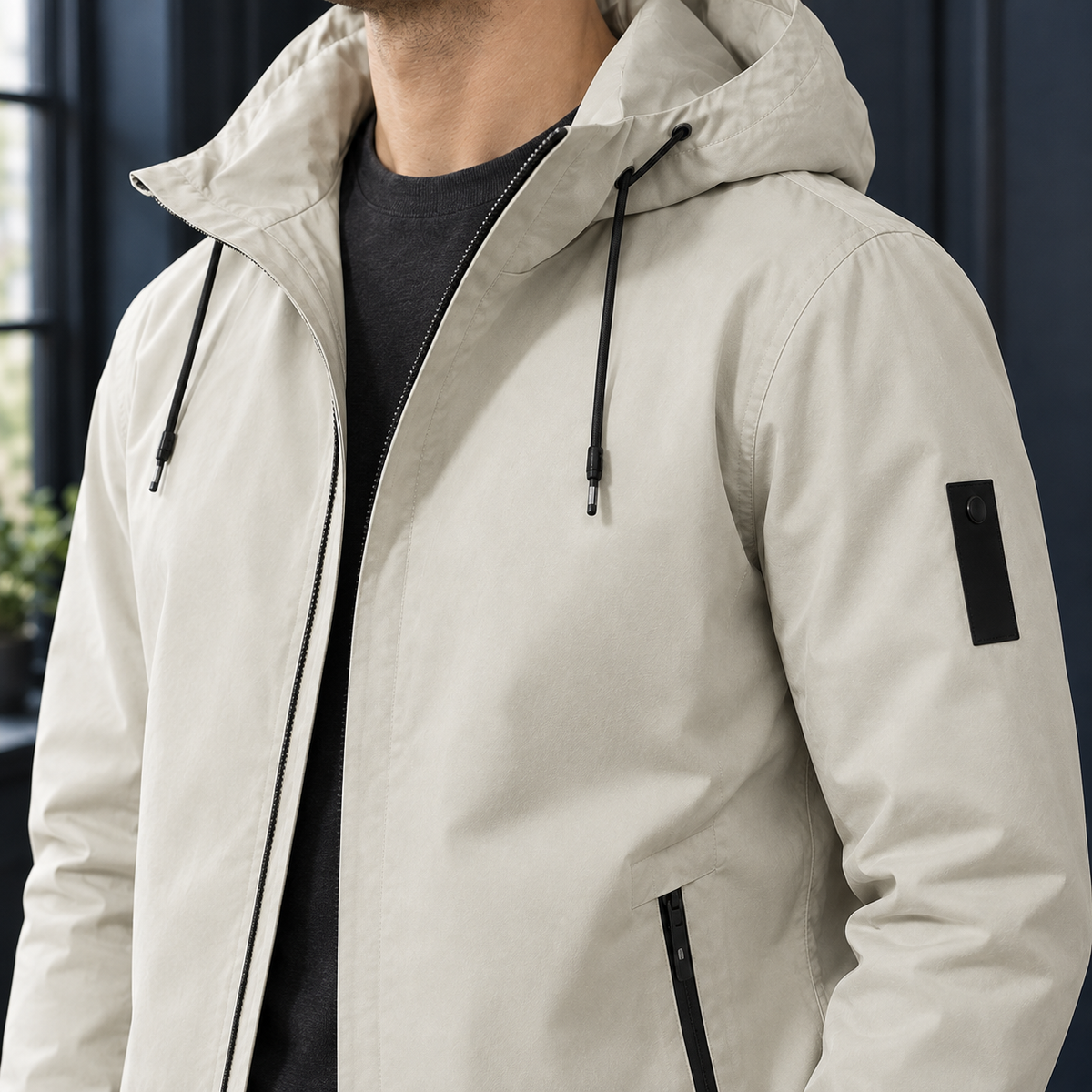 Men's Hooded Jacket – Lightweight Winter Layer