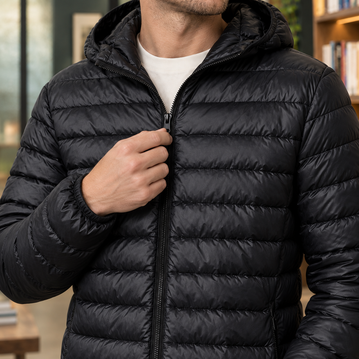 Men's Hooded Down Puffer Jacket – Winter Jacket