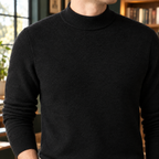 Men's Wool Blend Mock Neck Jumper – Winter Knitwear