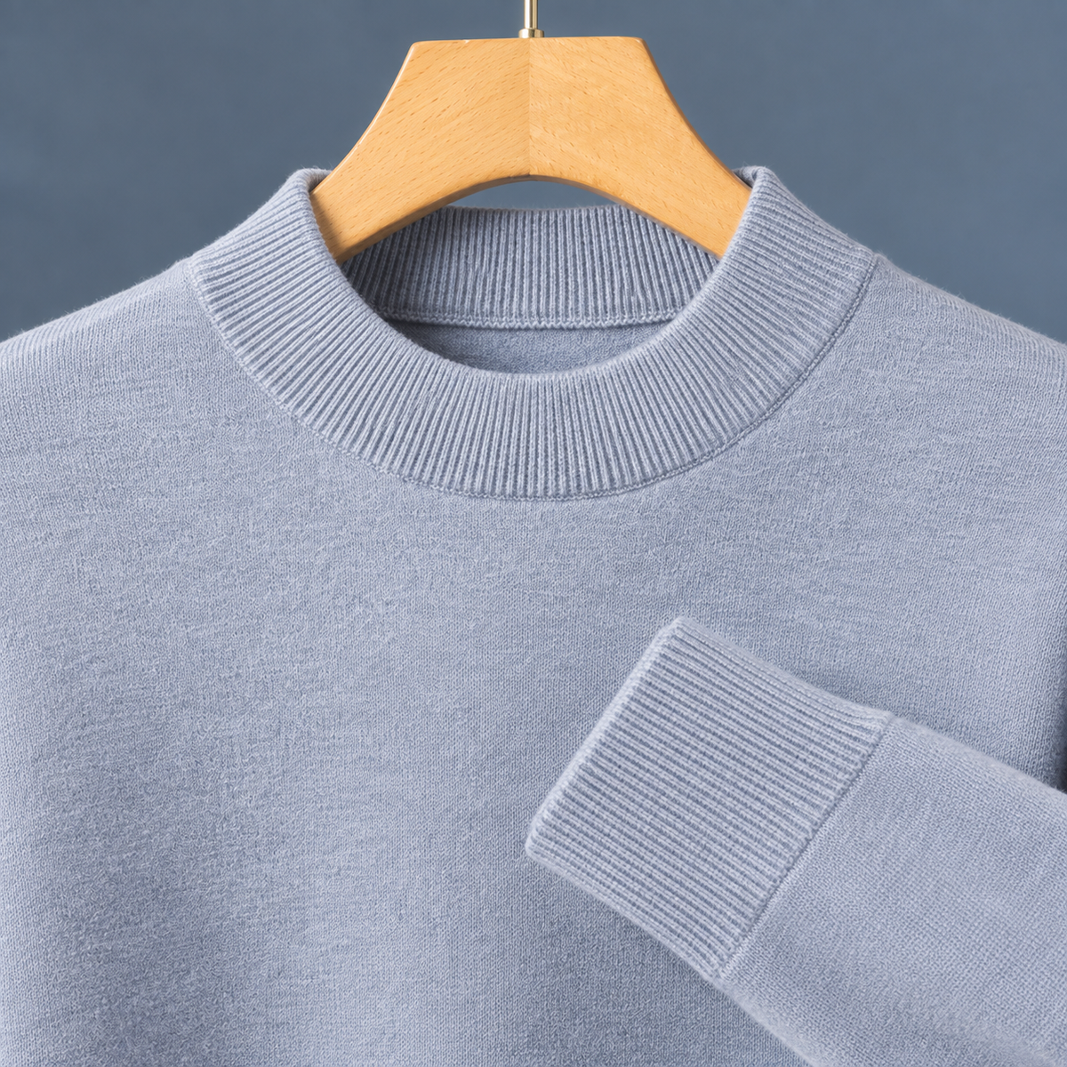 Men's Wool Blend Mock Neck Jumper – Winter Knitwear