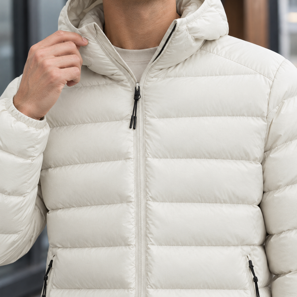 Men's Hooded Puffer Jacket – Padded Winter Coat