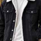 Men's Sherpa-Lined Denim Jacket – Winter Jacket