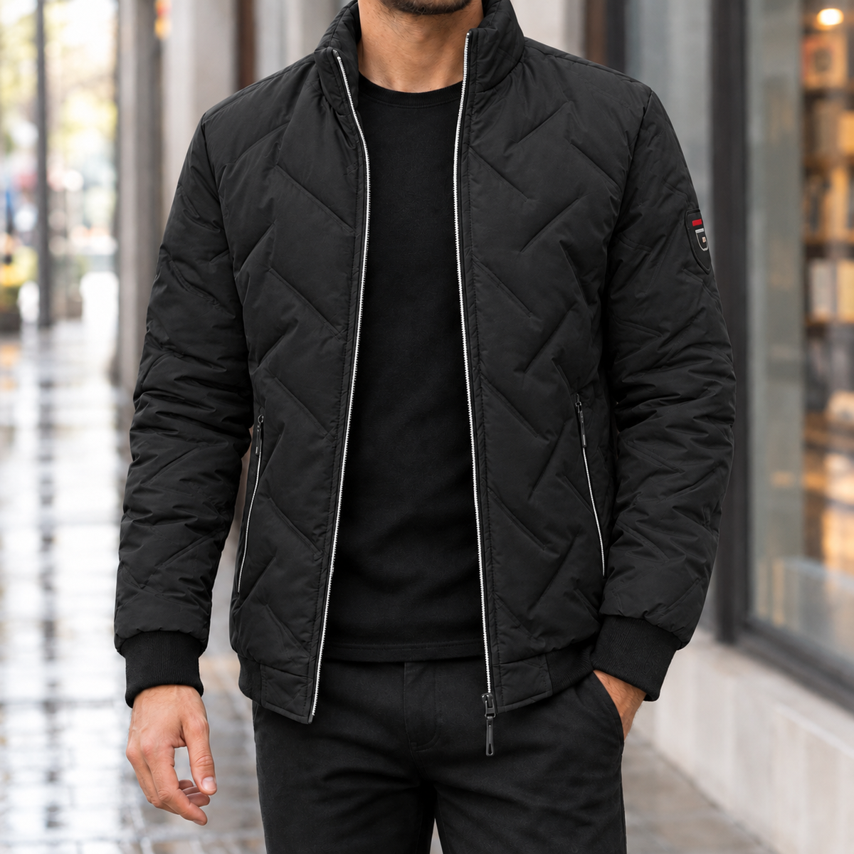 Men's Quilted Jacket – Padded Winter Jacket