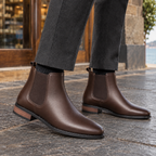 Men's Leather Chelsea Boots – Elastic Side Panel