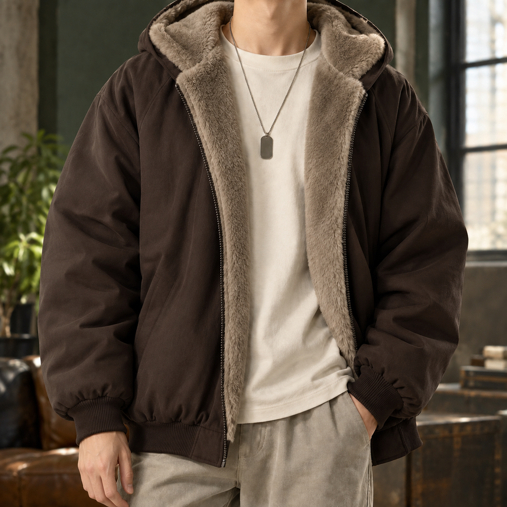 Men's Reversible Hooded Jacket – Winter Layer