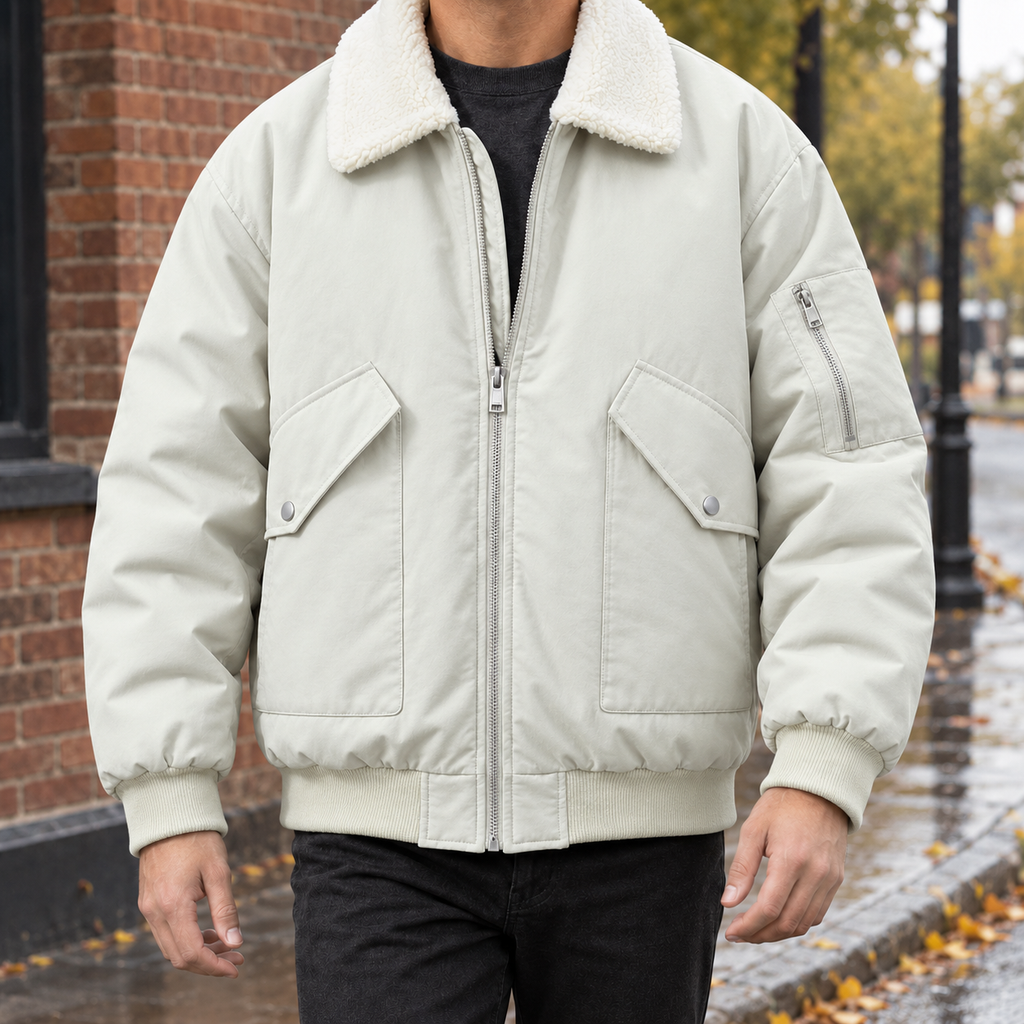 Men's Aviator Jacket – Padded Winter Jacket