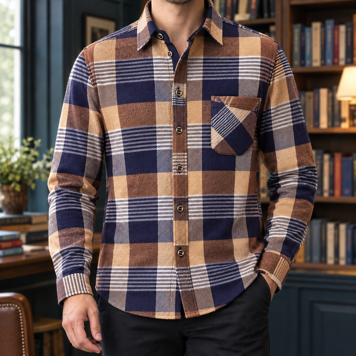 Men's Checked Shirt – Smart Winter Shirt