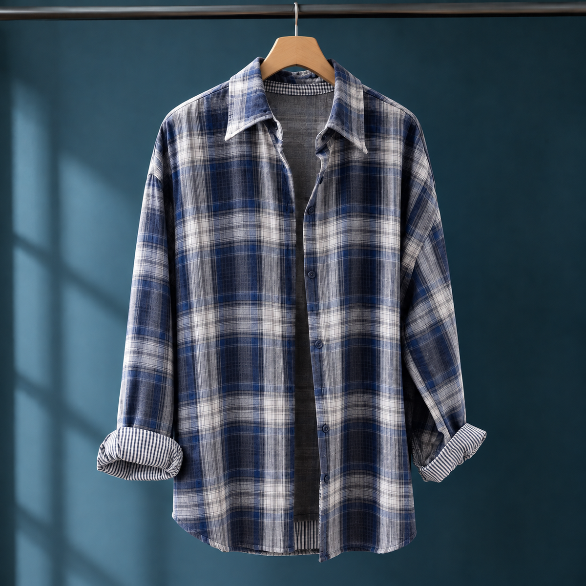 Men's Checked Plaid Overshirt – Winter Shirt Jacket