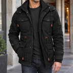 Men's Utility Jacket with Detachable Hood – Winter Jacket
