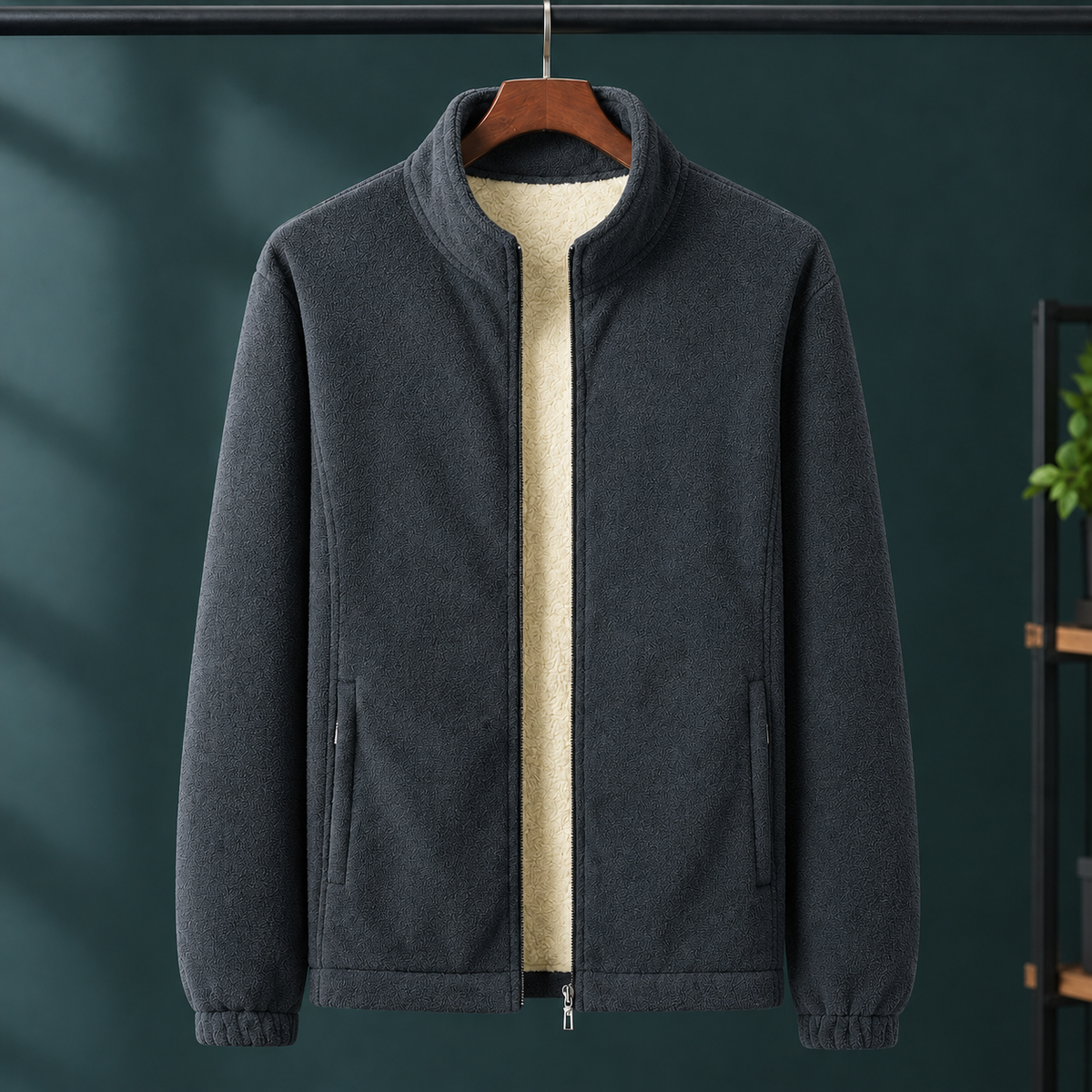 Men's Fleece Jacket – Full Zip Winter Jacket