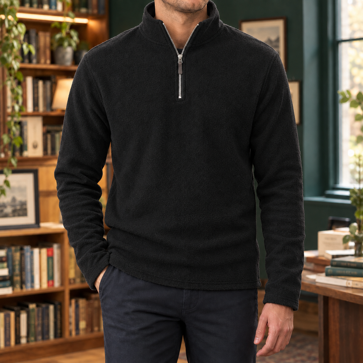 Men's Quarter Zip Jumper – Half Zip Knit